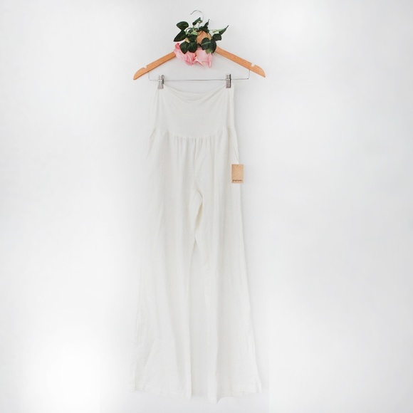 White Linen Pants - Picture 1 of 3